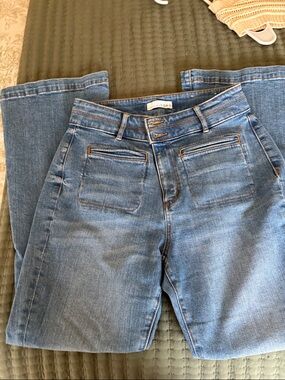 LOFT Light Blue High-Rise Straight Jeans